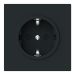 ABB BuschJaeger Art Linear Wandcontactdoos 20 EUCB45M Zwart mat