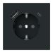 ABB BuschJaeger Art linear Wandcontactdoos 20 EUCB2USBAC45M Zwart mat