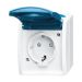 ABB BuschJaeger Ocean IP44 Wandcontactdoos 20 EBW53 Blauwgroen
