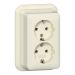 Gira Opbouw Wandcontactdoos 478010 Crème