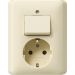 Gira Standaard 55 Combinatie schakelaarwandcontactdoos 017601 Crème