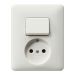 OUTLET Gira Standaard 55 Combinatie schakelaarwandcontactdoos 047604 Alpinwit mat