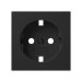 Gira Systeem 55 Centraalplaat stopcontact 4920005 Zwart mat
