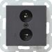 Gira Systeem 55 Luidsprekercontactdoos 040228 Antraciet