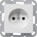 OUTLET Gira Systeem 55 Wandcontactdoos 048503 Alpinwit glanzend