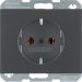 Hager Berker K.1 Wandcontactdoos 47157006 Antraciet