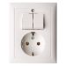 Hager Berker SB Combinatie schakelaarwandcontactdoos 6143551949 Alpinwit mat