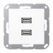 Jung AAS Range USB wandcontactdoos MAA1153WW