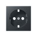 Jung A Range Centraalplaat stopcontact A1520BFPLANM Antraciet mat