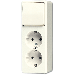 Jung AP600 Combinatie schakelaarwandcontactdoos 626A Crème