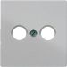 Jung LS Range Centraalplaat coax LS990TVLG Lichtgrijs