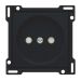 Niko Intense Centraalplaat stopcontact 16166501 Zwart mat