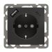 Peha Badora Wandcontactdoos 00276842 Zwart mat