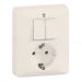 Peha Standaard Combinatie schakelaarwandcontactdoos 80.6685W Crème