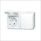 ABB BUSCH 202 EBW54 WCD RA DUBBEL HOR KV KD OPB IP