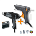 STEINEL 088422 ACTIESET HG2120E plusLIJMPISTplusKOF