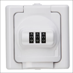 KOPP 109802008 WCD 1V RA IP44 CIJFERSLOT WT