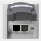 KOPP 109956000 BEH LEEG 2X RJ45 IP44 GS BLUE