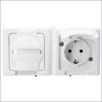 KOPP 131202003 WCD 2V RA DKS BEDR HOR IP44 WT