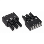 WAGO 770203 STEKER FEMALE 3P ZWART