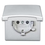 ABB BuschJaeger AllWeather IP44 Wandcontactdoos 20 EUGK33101 Aluzilver