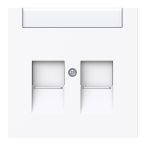 ABB BuschJaeger Art linear Centraalplaat RJ45 180044G Verkeerswit glanzend