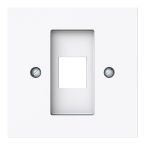 ABB BuschJaeger Art linear Centraalplaat RJ45 256144G Verkeerswit glanzend