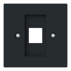 ABB BuschJaeger Art linear Centraalplaat RJ45 256145M Zwart mat