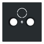 ABB BuschJaeger Art Linear Centraalplaat satelliet 174345M Zwart mat