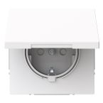 ABB BuschJaeger Art Linear Wandcontactdoos 20 EUKB44G Verkeerswit glanzend