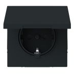 ABB BuschJaeger Art linear Wandcontactdoos 20 EUKBR45M Zwart mat