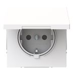 ABB BuschJaeger Art linear Wandcontactdoos 20 EUKBR44G Verkeerswit glanzend