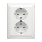 ABB BuschJaeger Balance SI Wandcontactdoos 202 EUJR914 Alpinwit