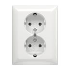 ABB BuschJaeger Balance SI Wandcontactdoos 202 EUJB914 Alpinwit