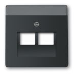 ABB BuschJaeger Future Linear Centraalplaat IAEUAE 180302885 Zwart mat