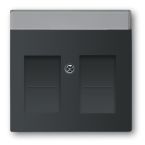 ABB BuschJaeger Future Linear Centraalplaat RJ45 1800885 Zwart mat