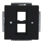 ABB BuschJaeger Future Linear Centraalplaat RJ45 256102885 Zwart mat