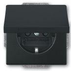 ABB BuschJaeger Future Linear Wandcontactdoos 20 EUK885 Zwart mat