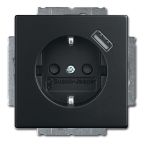 OUTLET ABB BuschJaeger Future Linear Wandcontactdoos 20 EUCBUSB885 Zwart mat