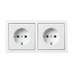 ABB BuschJaeger Future Linear Wandcontactdoos 202 EUCJ184K Verkeerswit glanzend