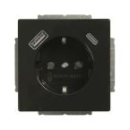 ABB BuschJaeger Future linear Wandcontactdoos EUCB2USBAC81 Antraciet
