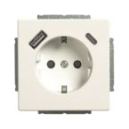 ABB BuschJaeger Future linear Wandcontactdoos EUCB2USBAC884 Verkeerswit