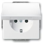 ABB BuschJaeger FutureSolo Wandcontactdoos 20 EUK84 Verkeerswit glanzend