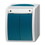 ABB BuschJaeger Ocean IP44 Impulsdrukker 26214 W53 Blauwgroen