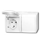 ABB BuschJaeger Ocean IP44 Wandcontactdoos 202 EW54 Alpinwit