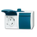ABB BuschJaeger Ocean IP44 Wandcontactdoos 202 EW53503 Blauwgroen