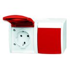 ABB BuschJaeger Ocean IP44 Wandcontactdoos 202 EWDVN54 Rood