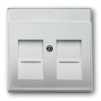 ABB BuschJaeger Pure Stainless Steel Centraalplaat RJ45 1800866 RVS