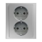 ABB BuschJaeger Pure Stainless Steel Wandcontactdoos 202 EUJRB866