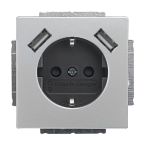 ABB BuschJaeger Pure Stainless Steel Wandcontactdoos 20 EUCB2USB866 RVS